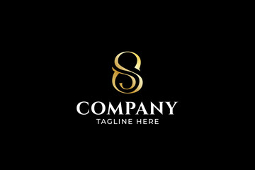 letter s with swan shape modern logo for jewelry and boutique