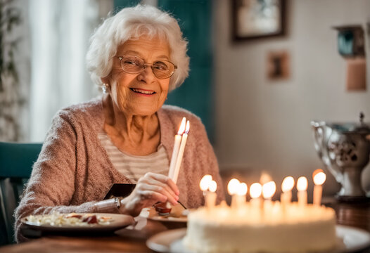 Una celebrazione intima, compleanno di una anziana signora II