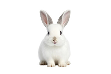 Innocent White Bunny isolated on Transparent Background