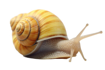 Slow and Stunning: Beautiful Snail Isolated Transparent Background