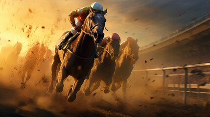 Immerse yourself in the mesmerizing world of horse racing, where champions are born. 