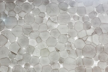 Close-up of a backlit expanded polystyrene