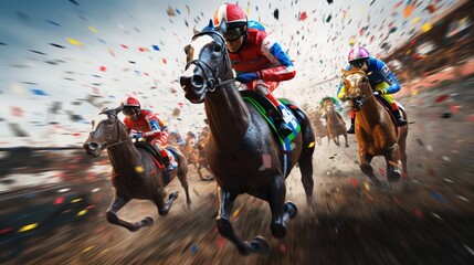 Prepare for an unforgettable experience as you watch pixelated horses race with unmatched intensity. 
