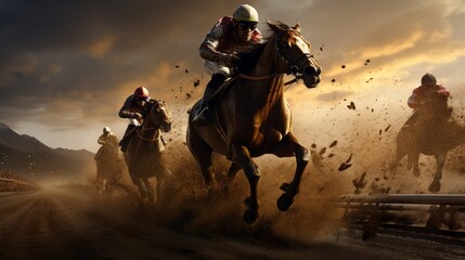 Prepare to be captivated by the intensity of controlled horse racing in stunning 8K detail. 