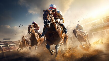 Step into the digital arena and experience the heart-pounding thrill of high-speed horse racing. 