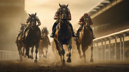 Watch in awe as the virtual racetrack comes alive with the speed and power of controlled horses. 