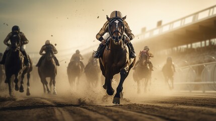 Watch in awe as the virtual racetrack comes alive with the speed and power of controlled horses. 