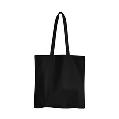 Blank tote bag mockup for presentation design, prints, patterns. Black canvas tote bag