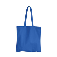 Blank tote bag mockup for presentation design, prints, patterns. Blue canvas tote bag