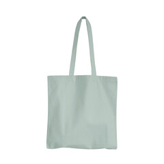 Blank tote bag mockup for presentation design, prints, patterns. Dusty blue canvas tote bag