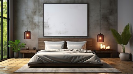 Sample frame set against a comfortable taupe bedroom backdrop.