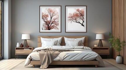 Sample frame set against a comfortable taupe bedroom backdrop.