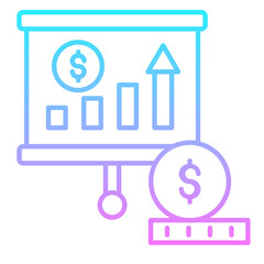 Investment Growth Gradient Icon