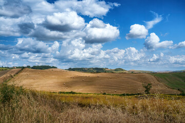Rural landscape in Val d Orcia, Tuscany, at summer