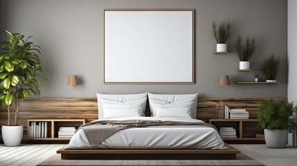 Sample frame set against a comfortable taupe bedroom backdrop.