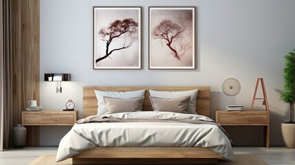 Sample frame set against a comfortable taupe bedroom backdrop.