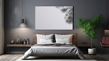 Sample frame set against a comfortable taupe bedroom backdrop.