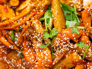 close up of Spicy Crab