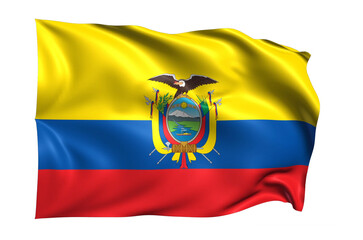 Ecuador Flag on transparent background