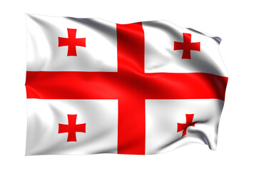 Obraz premium Georgia Flag on transparent background