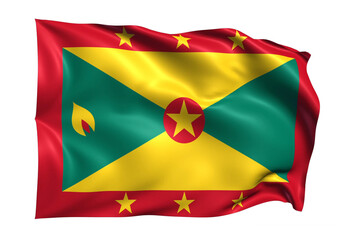 Fototapeta premium Grenada Flag on transparent background