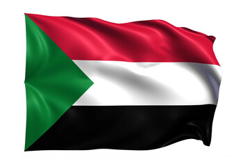 Sudan flag on transparent background