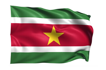 Suriname flag on transparent background