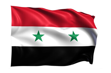 Syria flag on transparent background