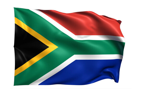  South Africa flag on transparent background