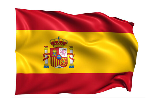Spain flag on transparent background