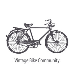 Vintage bicycle logo design inspiration vector illustation