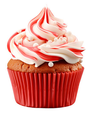 recommend clip art: Cupcake christmas or valentine's day muffin on transparent background cutout, PNG file. for product presentation. banner, poster, card, t shirt, sticker
