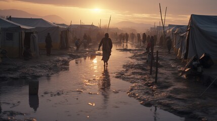 the importance of clean water and sanitation in refugee camps.  - Powered by Adobe