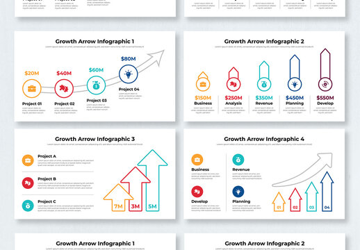 Growth Arrow Infographic Template Design