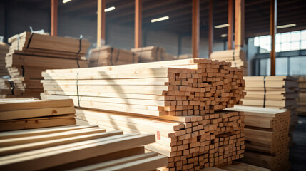 Corner parts of stacked lumber or timber.