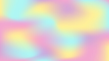 Y2K holographic gradient set. Iridescent aura pastel rainbow mesh backgrounds. Soft blurry pink, blue and mint textures for social media templates and other graphic designs.