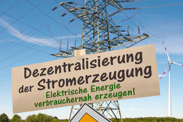 Dezentralisierung der Stromerzeugung - obrazy, fototapety, plakaty