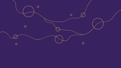 a dark purple background with a line of dots