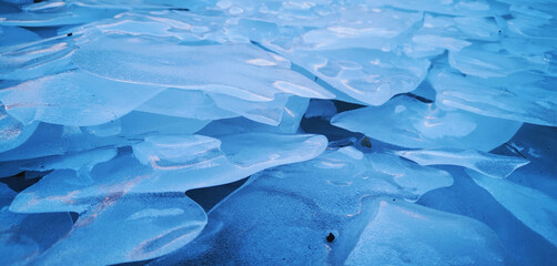 ice plates on a glacier in iceland © Tobias