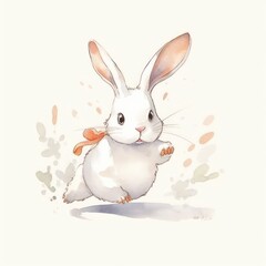Obraz premium white rabbit 