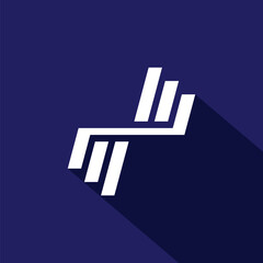 BAR GRAPH ICON LOGO TEMPLATE VECTOR