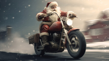  santa claus, dance, xmas, kick, beauty, december, gift, celebration, winter, hat, season, funny, motorcycle, santa claus on a motorcycle, fun, drive, extreme
