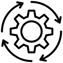 Continuous Process Outline Icon
