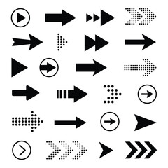 Arrows set icons. Arrow icon. Vector illustration. Arrow vector collection.