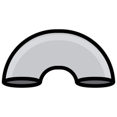 elbow2 filled outline icon,linear,outline,graphic,illustration