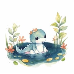 bear in the water