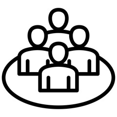 Human Resources Outline Icon