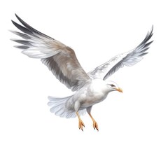 Fototapeta premium seagull isolated on white