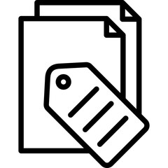 Tag Outline Icon © Uniconlabs