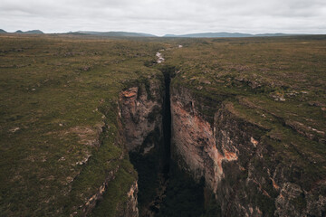 canyons in Vale do Pati, Cachoeira do Buracão, Chapada Diamantina, Bahia, Brazil